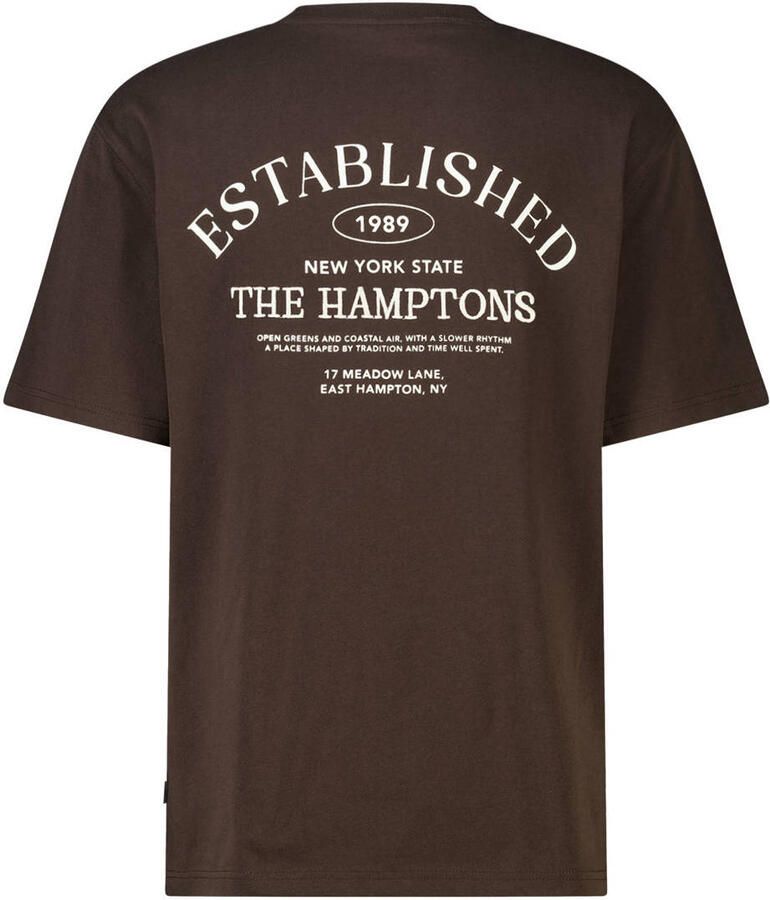 America Today relaxed fit T-shirt met backprint bruin - Foto 2