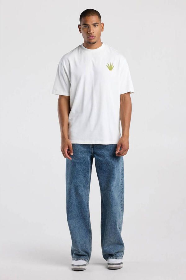 America Today relaxed fit T-shirt met backprint wit - Foto 3