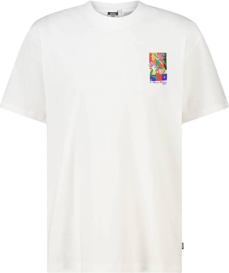 America Today relaxed fit T-shirt met backprint ecru - Foto 2