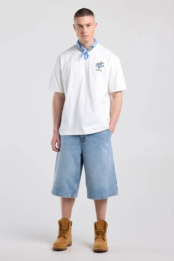 America Today relaxed fit T-shirt met backprint gebroken wit - Foto 2