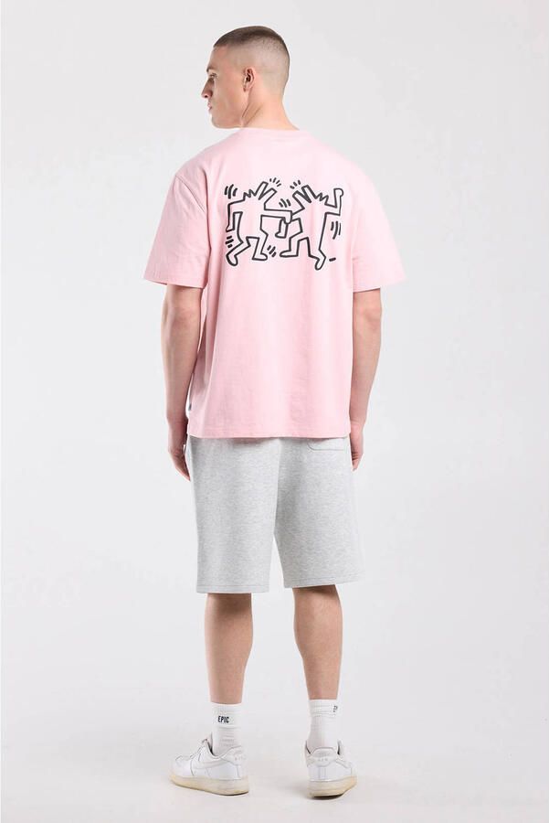 America Today relaxed fit T-shirt met backprint lichtroze - Foto 2