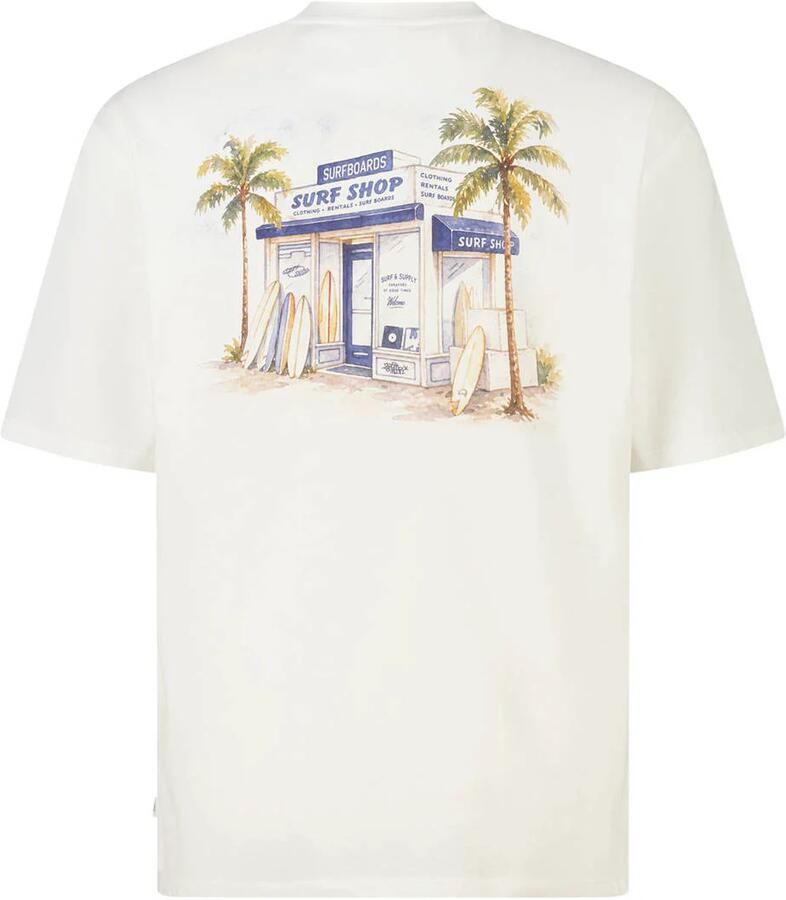 America Today relaxed fit T-shirt met backprint wit - Foto 2
