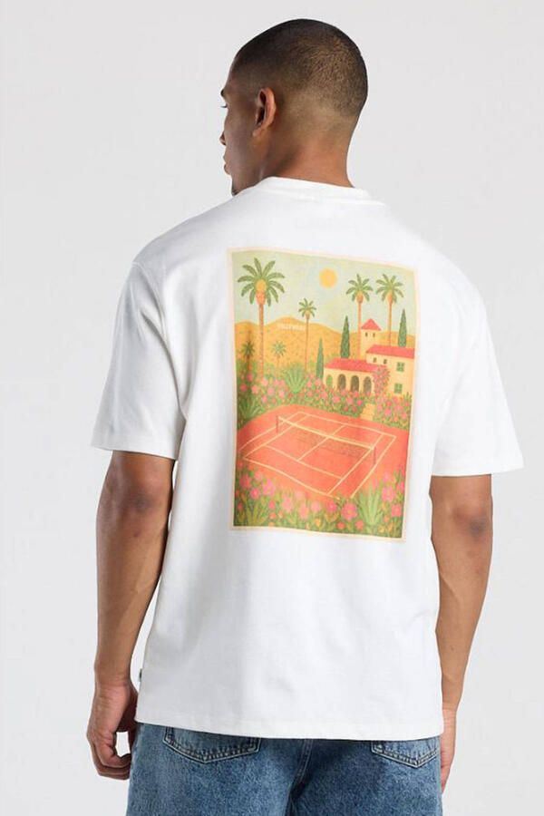 America Today relaxed fit T-shirt met backprint wit - Foto 3