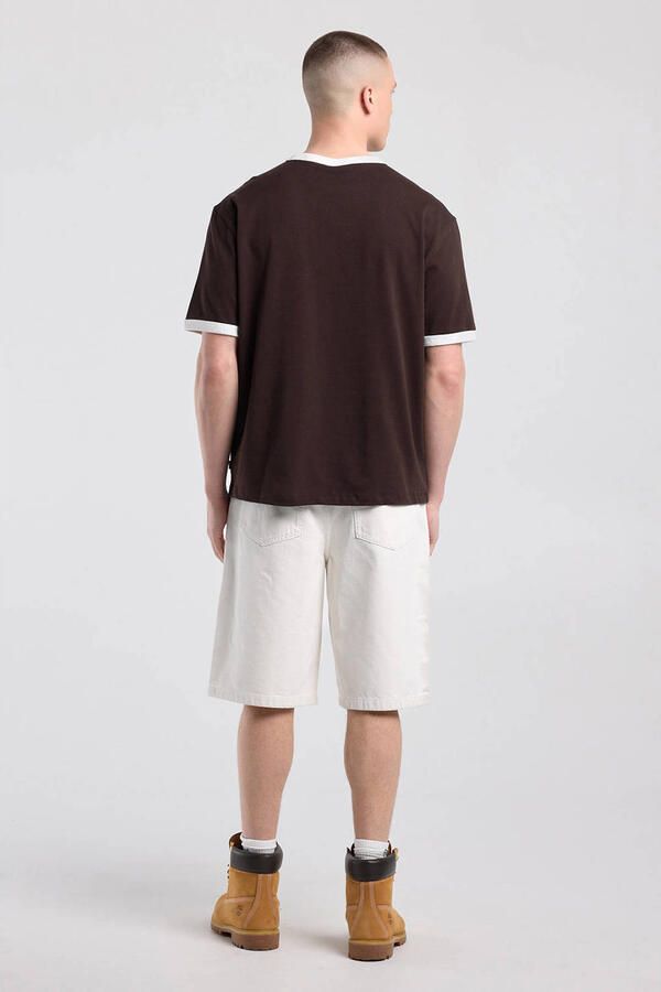 America Today relaxed fit T-shirt met print bruin - Foto 3