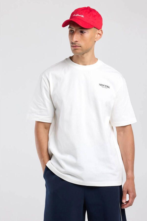 America Today relaxed fit T-shirt met print offwhite