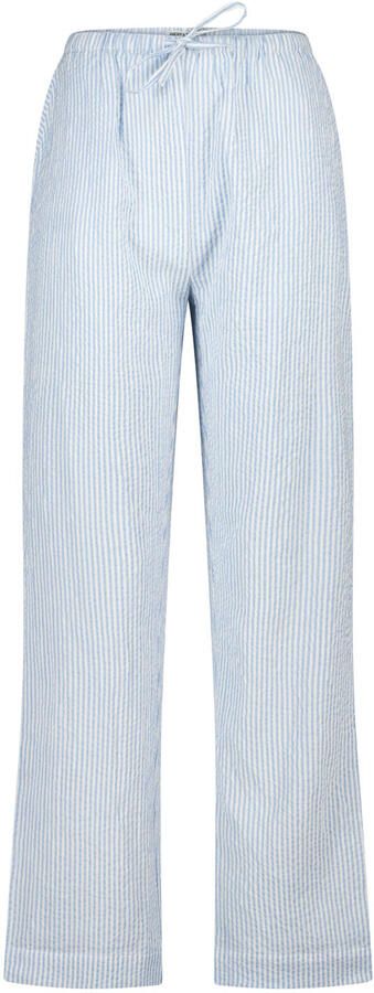 America Today seersucker pyjamabroek Loyce blauw wit