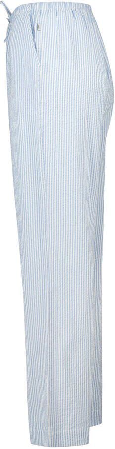 America Today seersucker pyjamabroek Loyce blauw wit - Foto 3