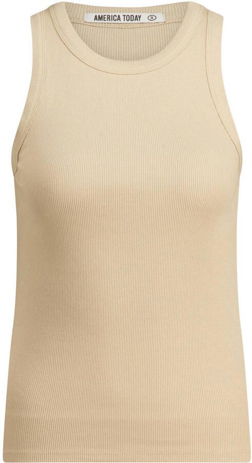 America Today singlet rib gebreid zand