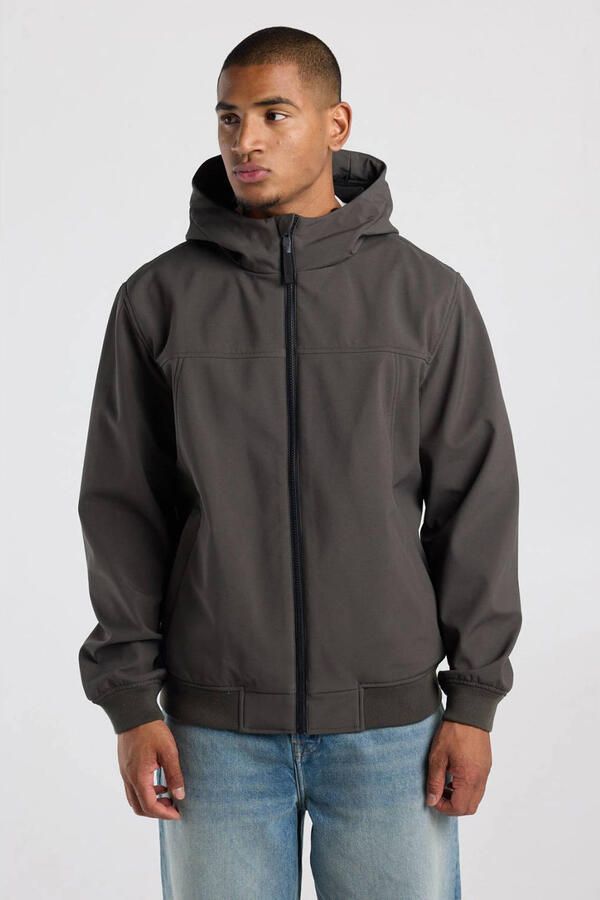 America Today softshell jas grijs army