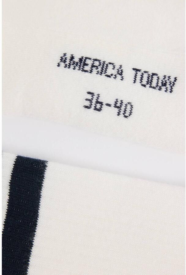 America Today sokken Toca wit donkerblauw - Foto 2