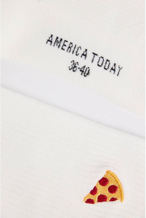 America Today sokken wit geel - Foto 3