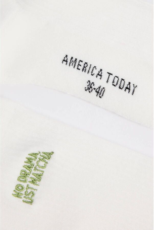 America Today sokken wit groen - Foto 3