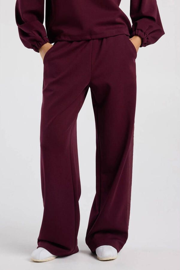 America Today straight leg casual broek donkerrood