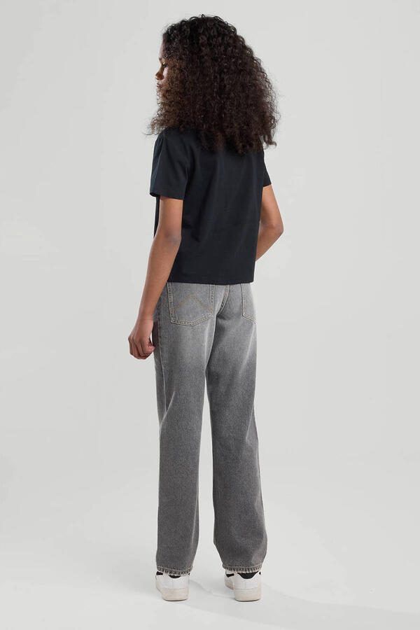 America Today straight leg jeans high waist grey denim - Foto 2