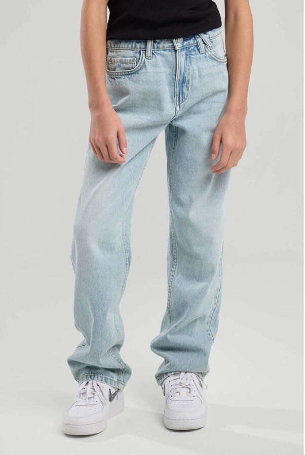 America Today straight leg jeans high waist light blue denim