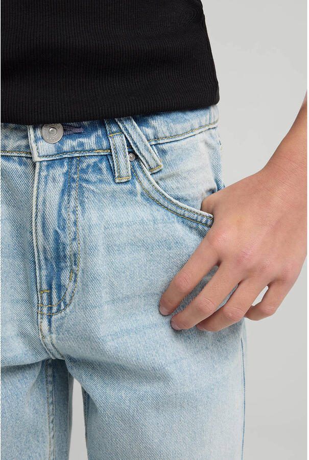 America Today straight leg jeans high waist light blue denim - Foto 2
