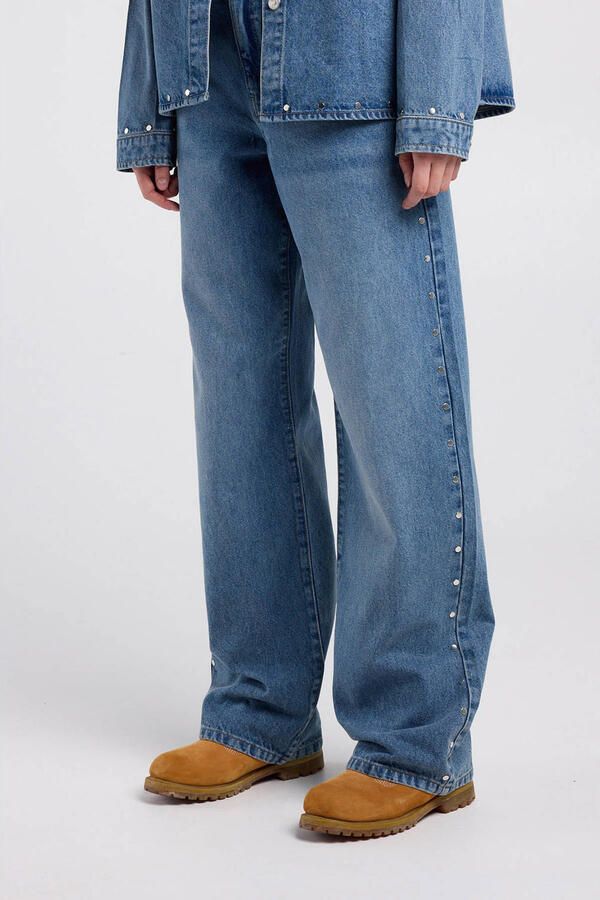 America Today straight leg jeans medium blue denim