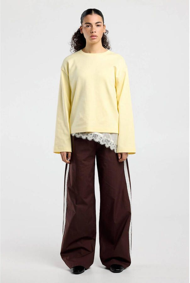 America Today straight regular waist casual broek donkerbruin - Foto 2