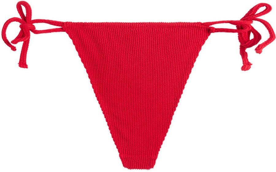 America Today strik bikinibroekje Amona met textuur rood - Foto 3