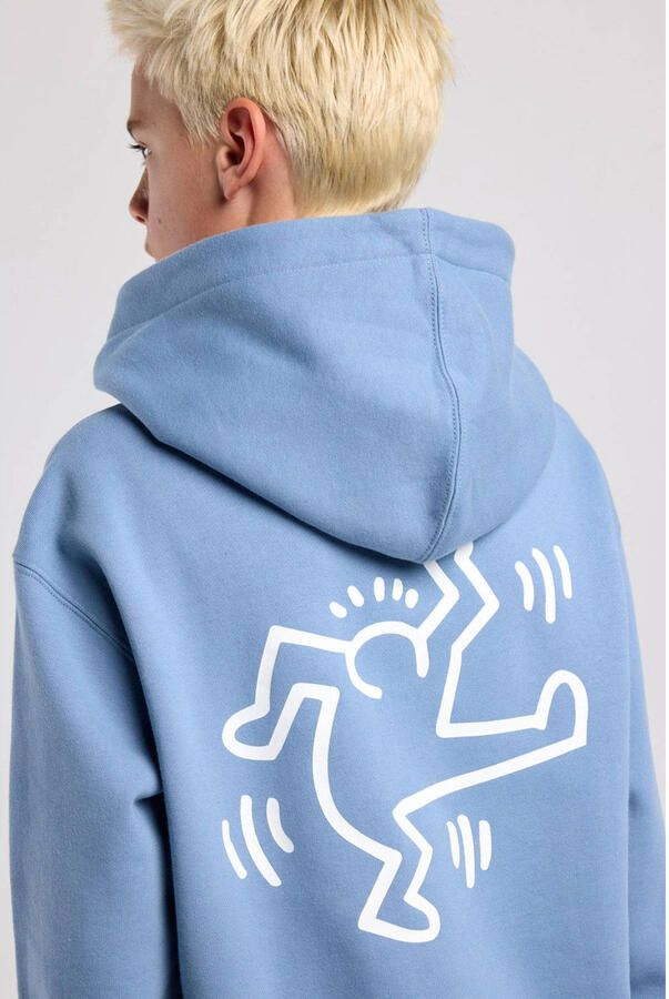 America Today sweat hoodie met backprint blauw - Foto 2