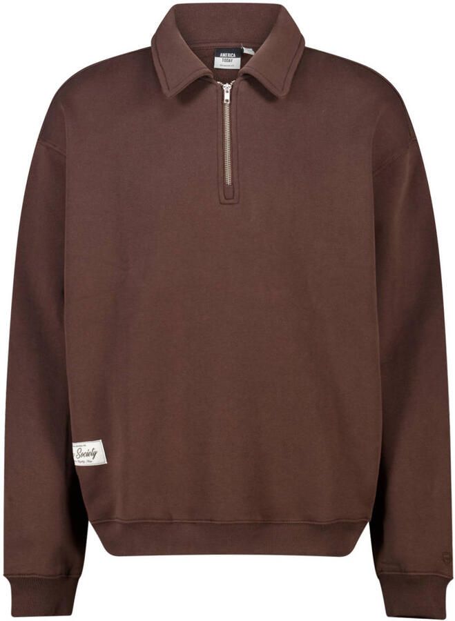 America Today sweater bruin - Foto 2