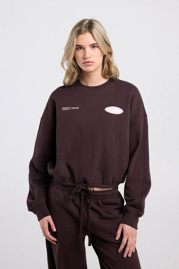 America Today sweater donkerbruin