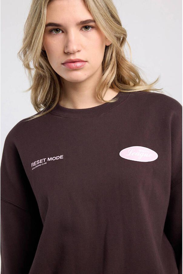 America Today sweater donkerbruin - Foto 2