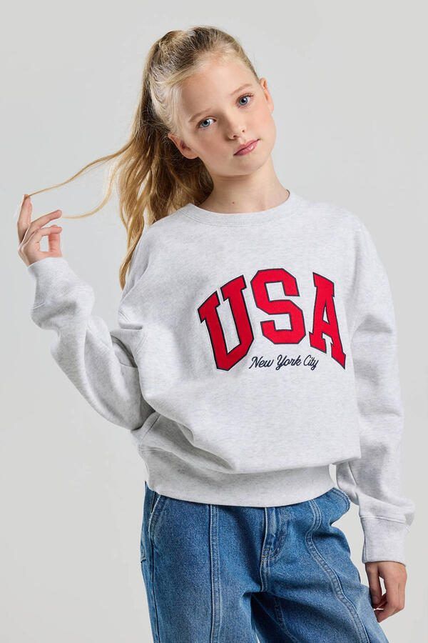 America Today sweater grijs - Foto 3