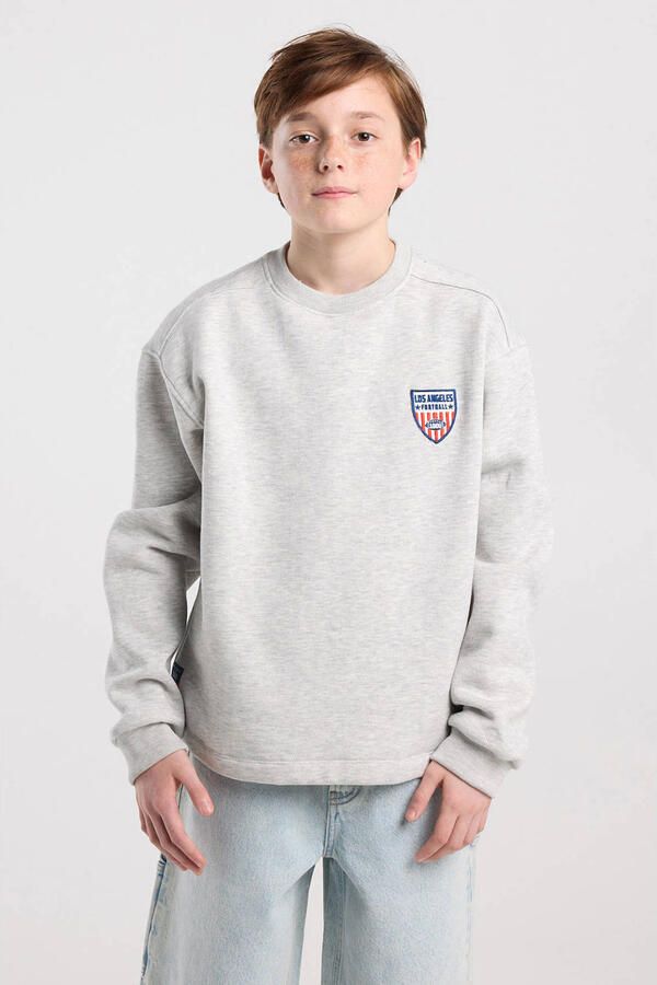 America Today sweater lichtgrijs