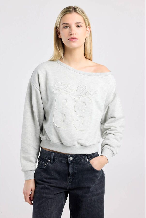 America Today sweater lichtgrijs