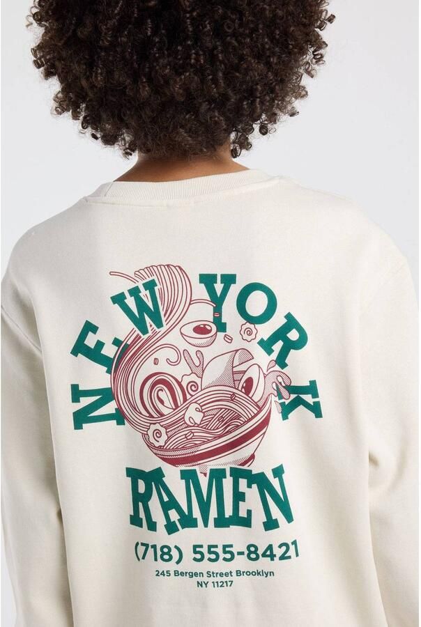 America Today sweater met backprint beige Backprint - Foto 2