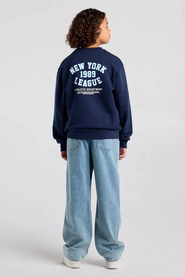 America Today sweater met backprint donkerblauw - Foto 3