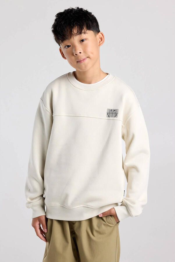 America Today sweater met backprint ecru