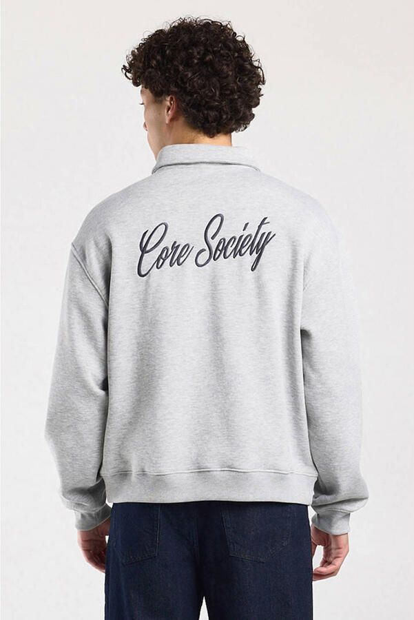 America Today sweater met backprint grijs - Foto 2
