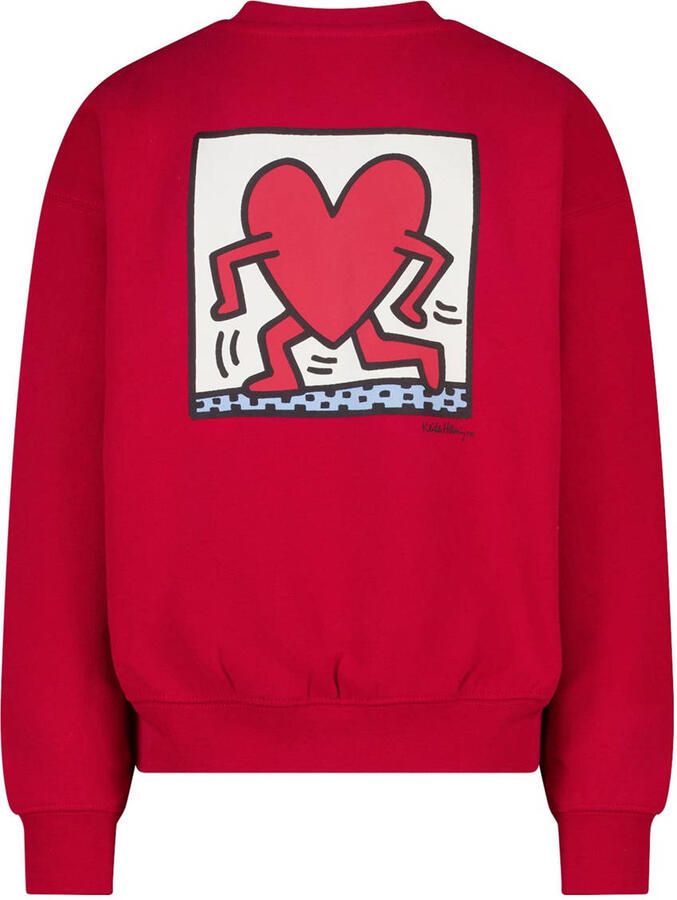 America Today sweater met backprint rood - Foto 2