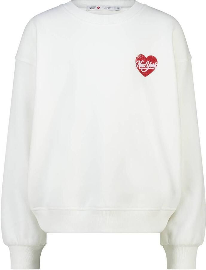 America Today sweater met backprint wit Backprint