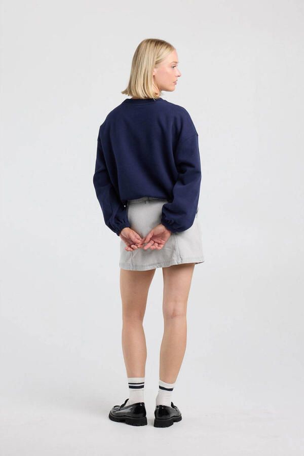 America Today sweater met logo donkerblauw - Foto 2