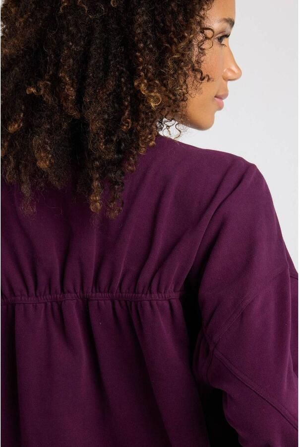 America Today sweater met plooien aubergine - Foto 2