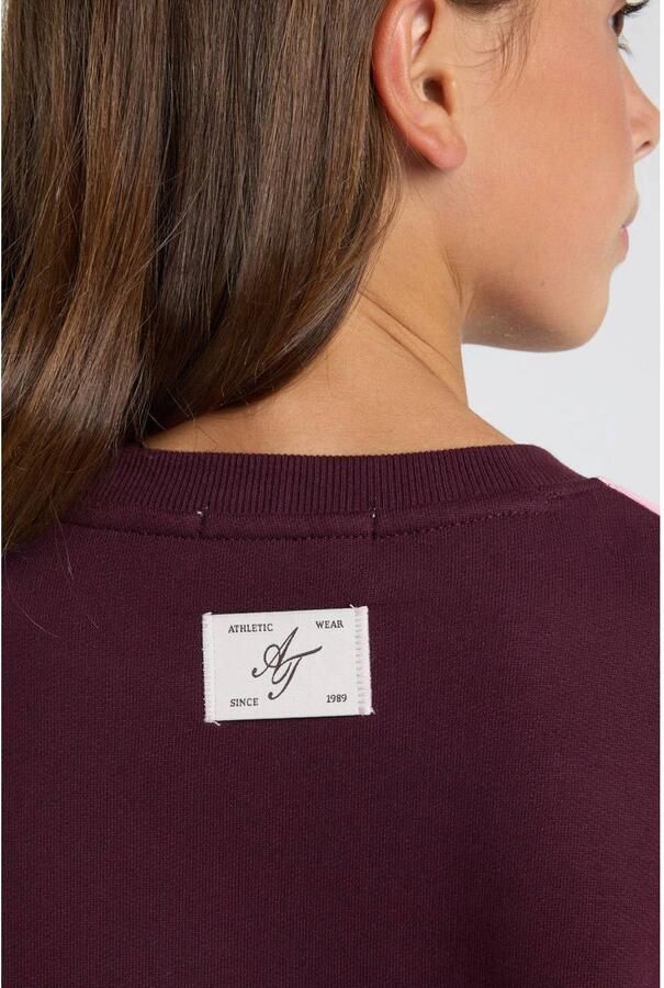 America Today sweater met tekst bordeauxrood - Foto 2
