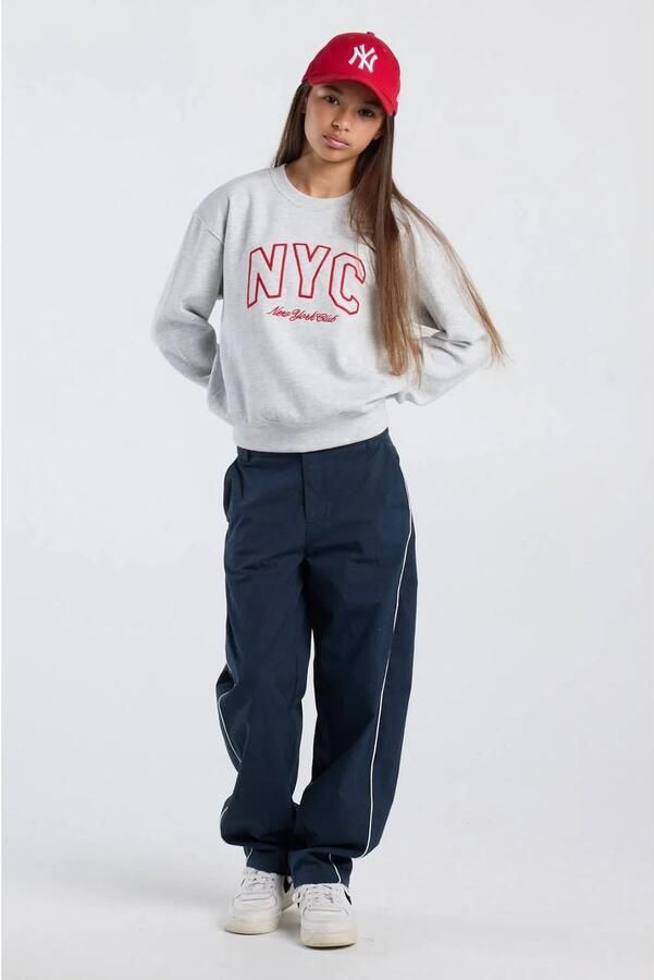 America Today sweater met tekstprint grijs Tekst - Foto 2