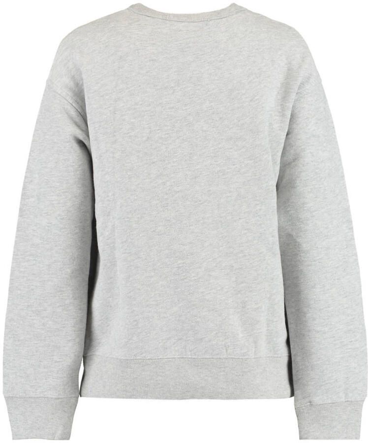 America Today sweater Soel met tekst mid grey melange Grijs Tekst 122 128