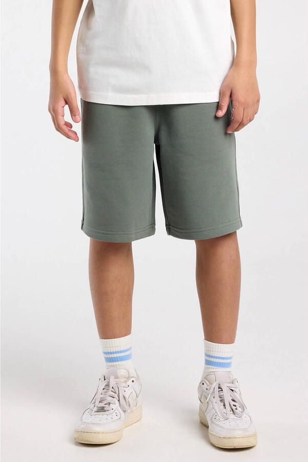 America Today sweatshort grijsgroen