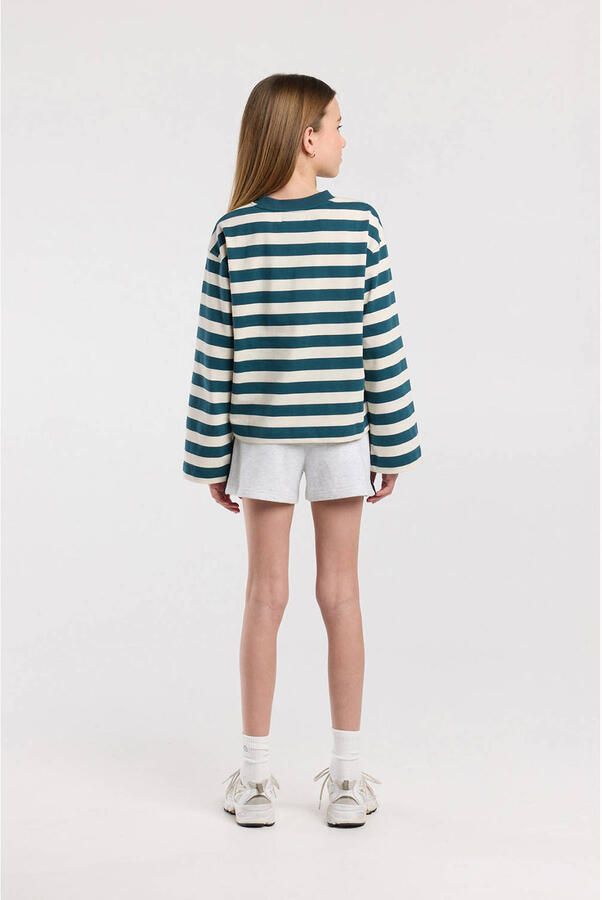 America Today sweatshort lichtgrijs - Foto 3