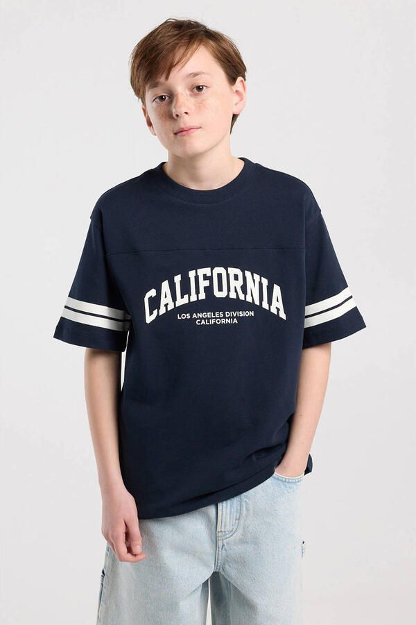 America Today T-shirt donkerblauw