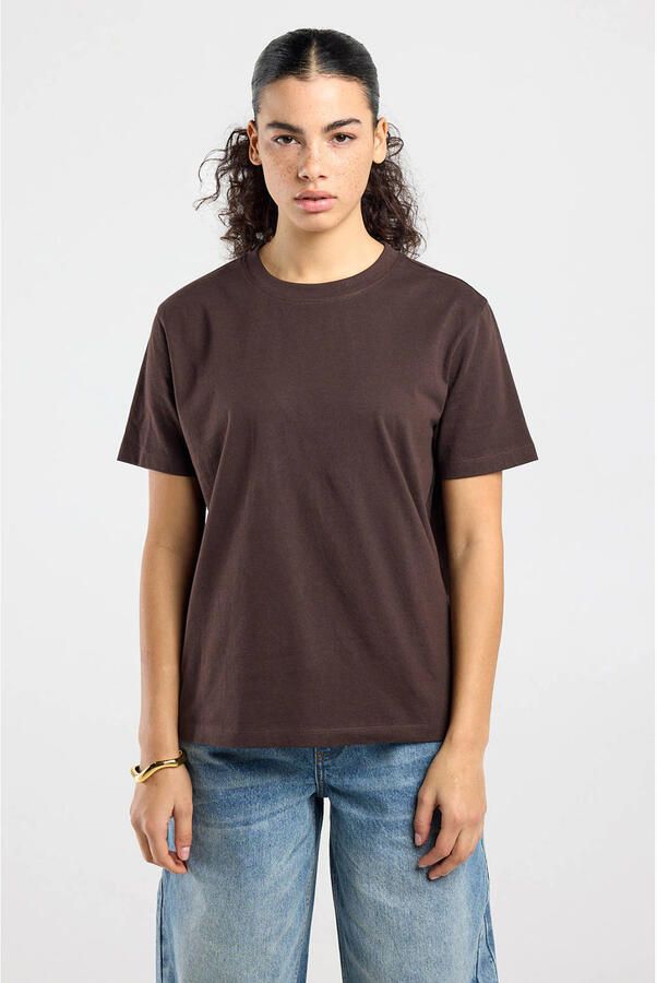 America Today T-shirt donkerbruin