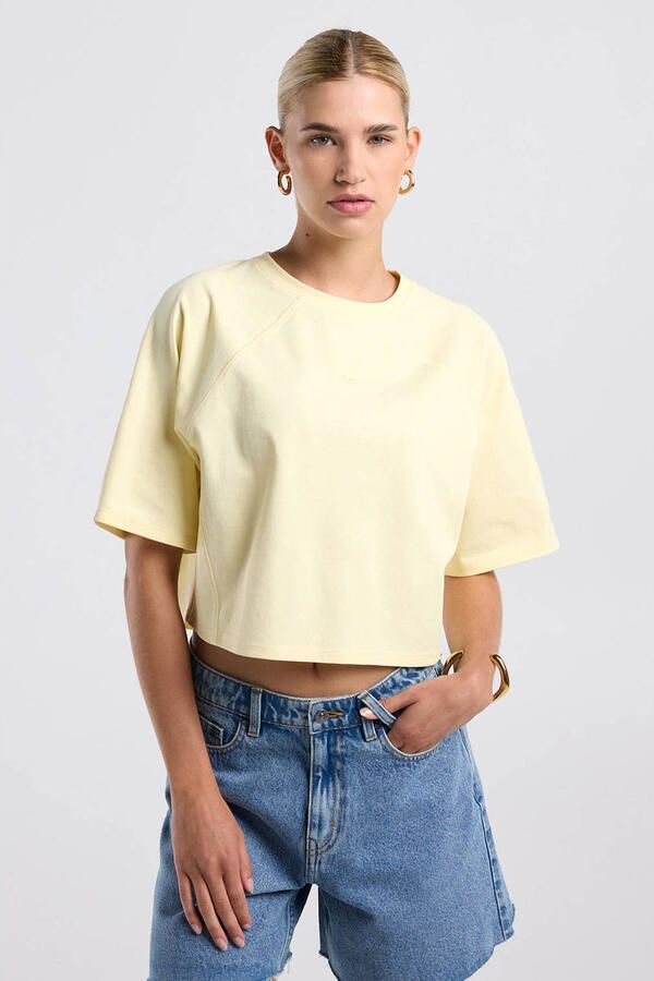 America Today T-shirt lichtgeel