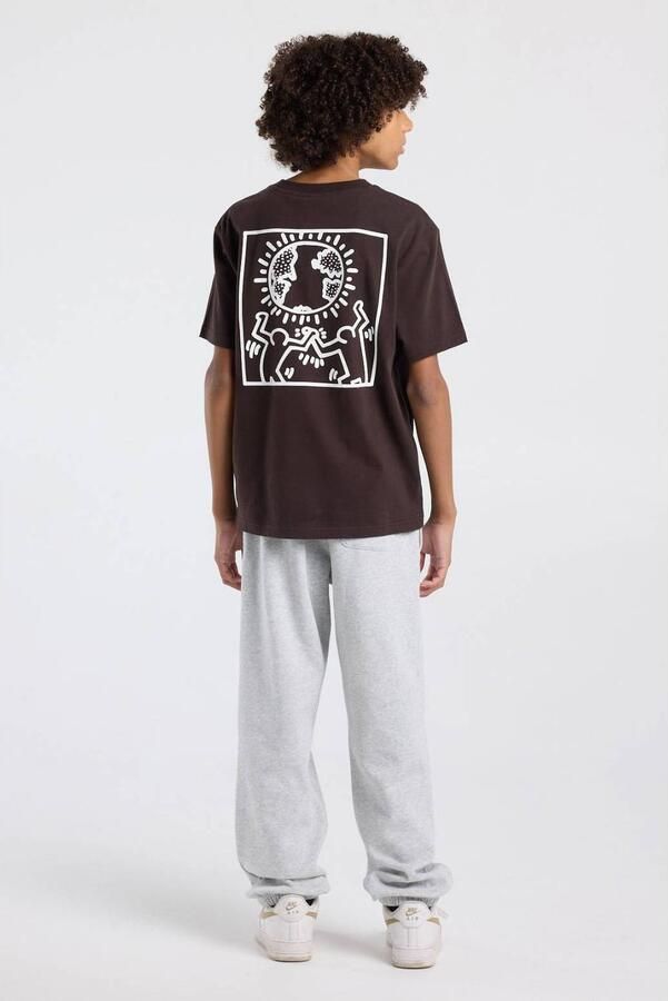 America Today T-shirt met backprint bruin Jongens Katoen Ronde hals Backprint - Foto 2
