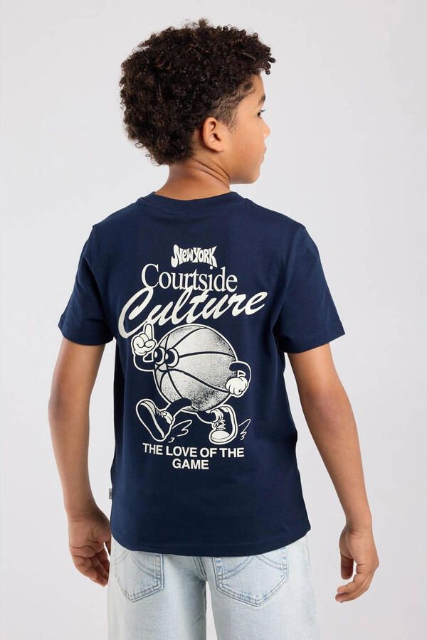 America Today T-shirt met backprint donkerblauw - Foto 3