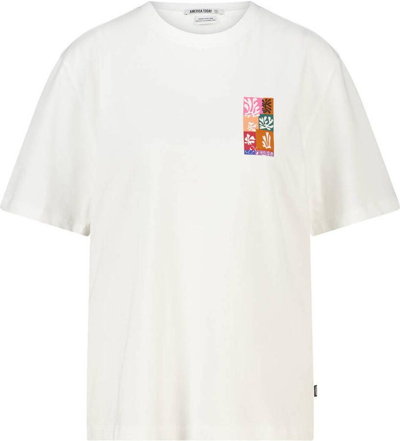 America Today T-shirt met backprint ecru - Foto 2