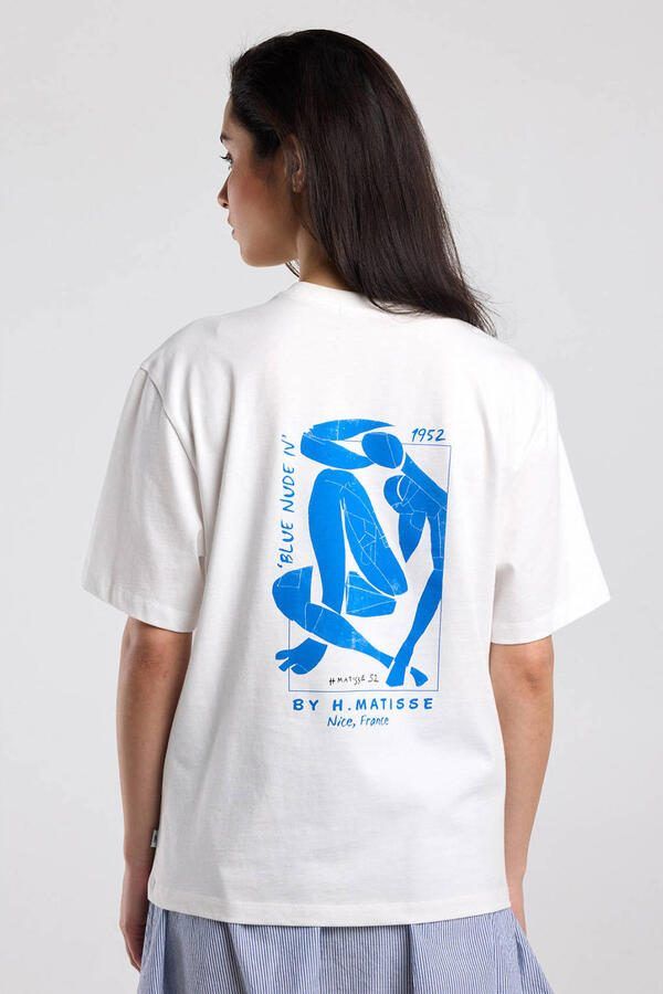 America Today T-shirt met backprint ecru - Foto 3